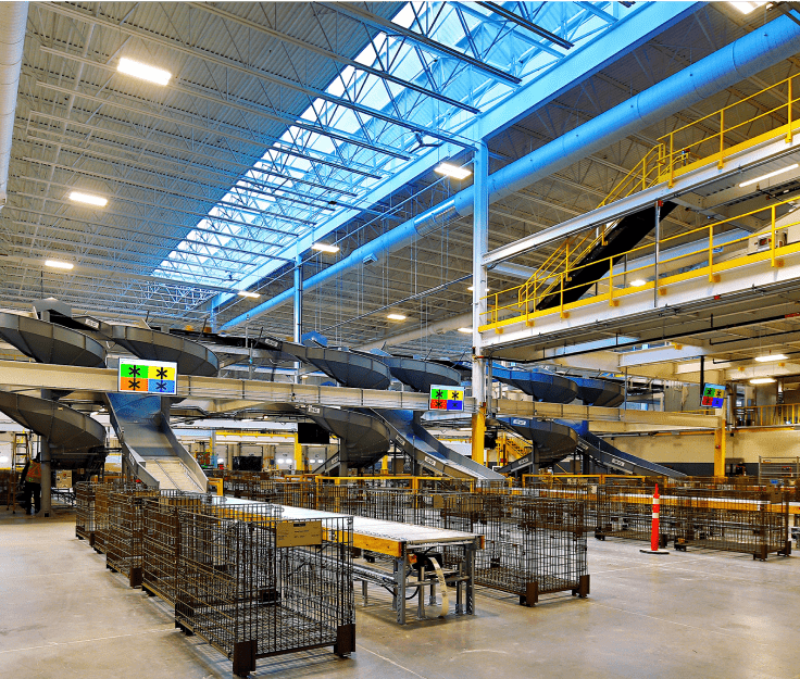 The Albert Jackson Processing Centre is designed to provide a more pleasant work environment for employees. Skylights on the roof and exterior walls will bring in lots of natural light.