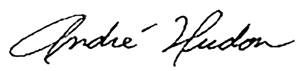 Signature d’André Hudon, président du Conseil d’administration de la Société canadienne des postes.