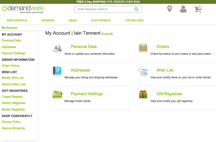 Demandware - Customer Login