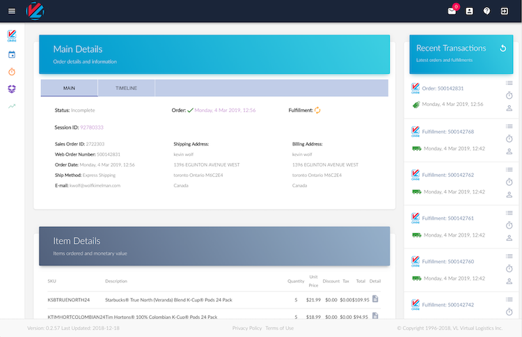 Virtual Logistics Inc. Modal 3