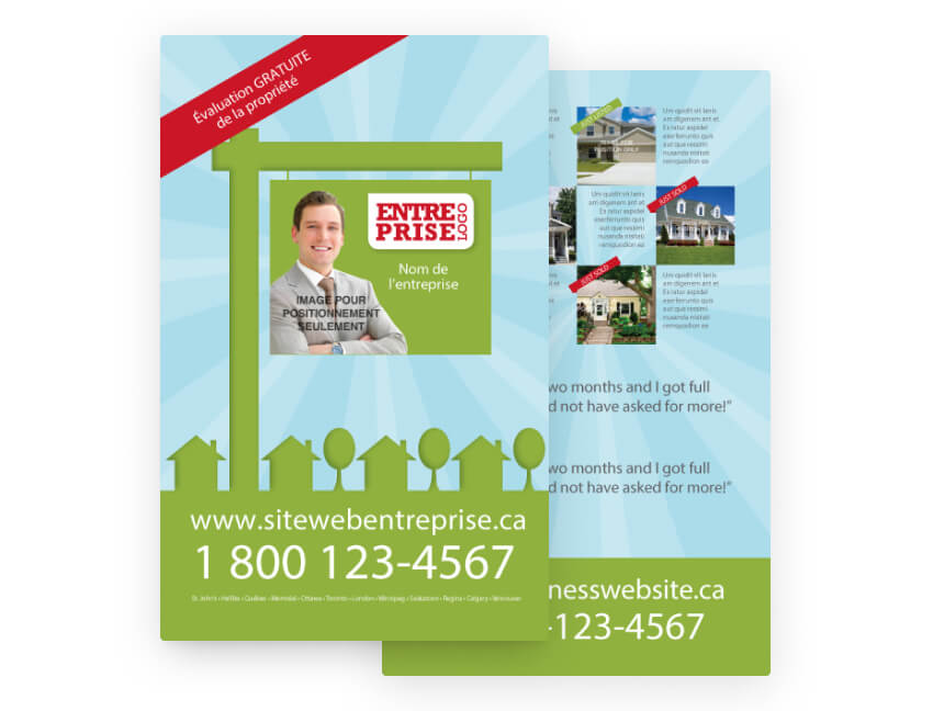 Gabarit Marketing Intelliposte pour l'immobilier &ndash; format portrait.