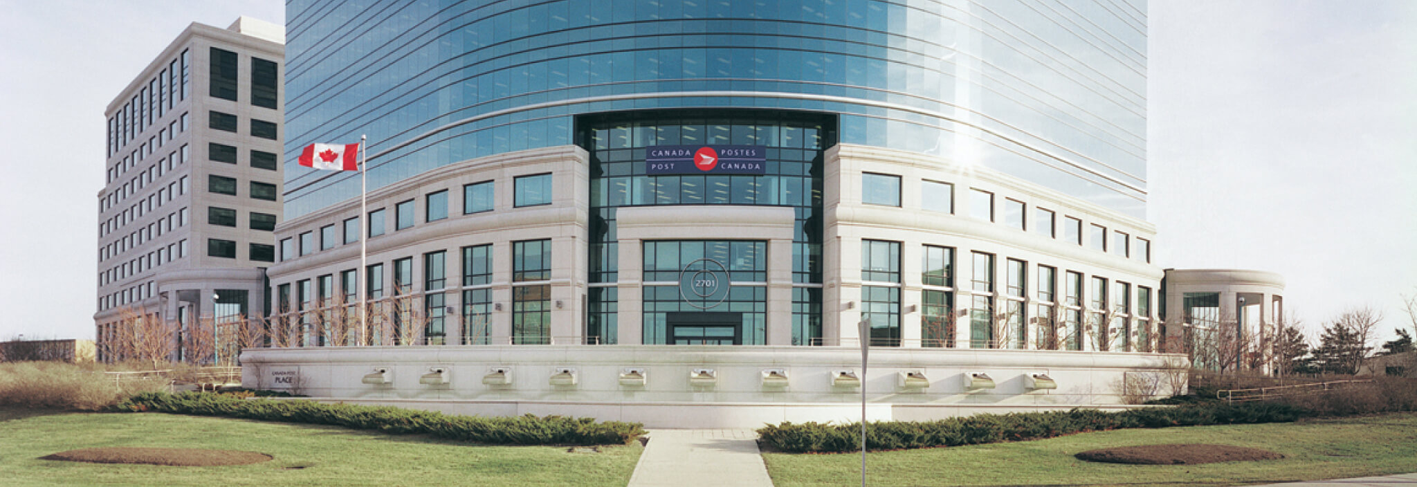 Exterior view of the Canada Post head office in Ottawa, Ontario